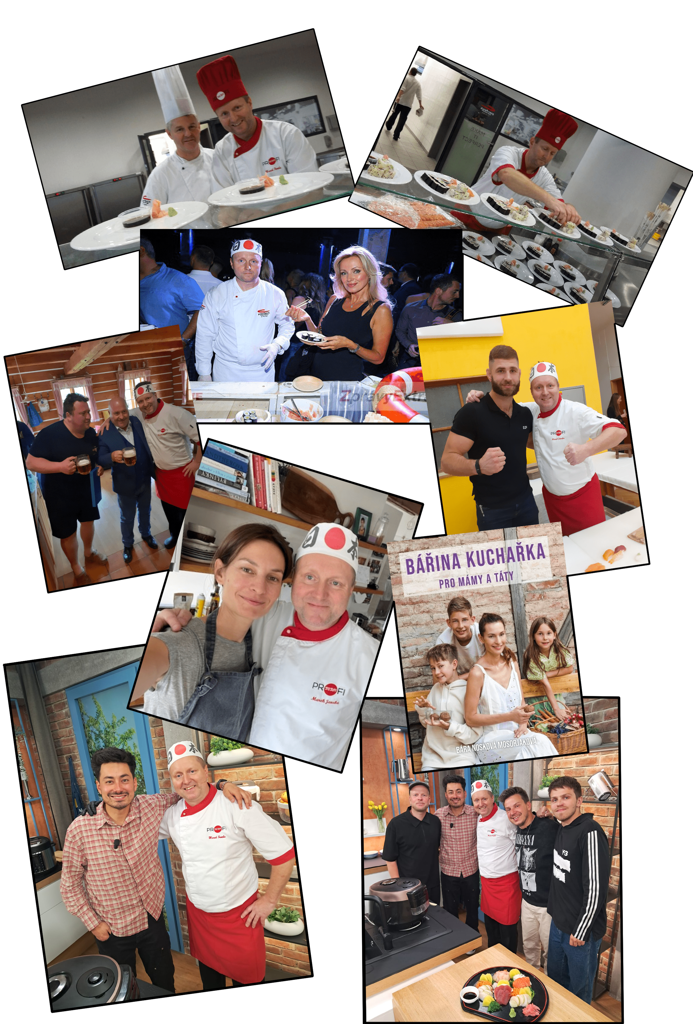 Spokojení klienti po sushi večeři